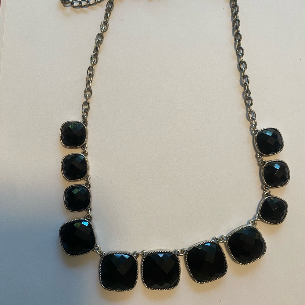 Elegant Black Stone Necklace